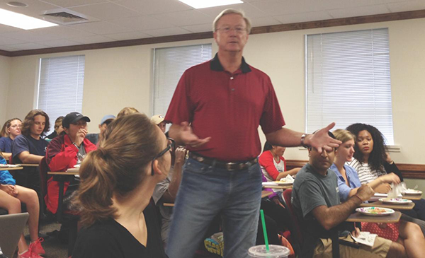 photo of professor in classroom