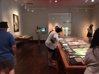 students browsing museum collections in 2021 summer program