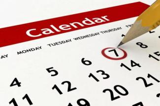 image of a generic calendar page