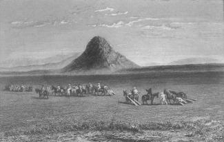 historical  photograph - Huerfano Butte, Fremont 1853