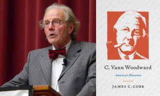 Jim Cobb photo and book cover of new biography on C. Vann Woodward