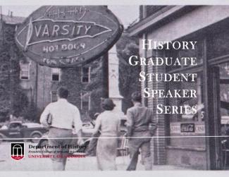 title header for history gradaute studnet speaker series