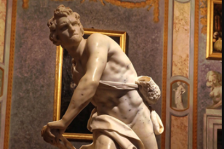 photo of Baroque period sculpture of David by Gian Lorenzo Bernini