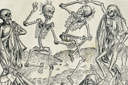 The Dance of Death (1493) by Michael Wolgemut, from the Nuremberg Chronicle of Hartmann Schedel