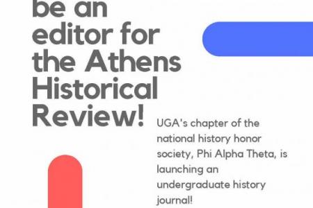 flyer inviting students to apply as an editor to the undergraduate history journal