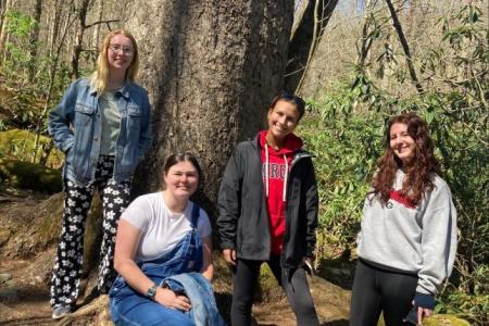 HIST students in Honors class Natives and Newcomers, on a field trip