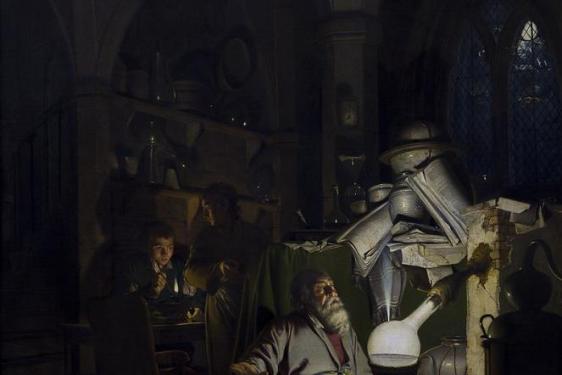 imagae of picture of Joseph Wright of Derby the Alchemist