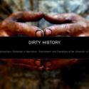 Dirty History workshop title header with a photo image of dirty hands