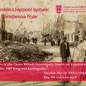 Image of destrucion after 1907 Kingston Earthquakeool visiting lecture showing Image of destrucion after 1907 Kingston Earthquake. Lecture is February 26, 12:30 pm rm 102 LeConte Hall