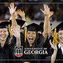 photo of UGA commencement - cheering students