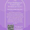 Flier for March 24 Womens History Month Campus Tour